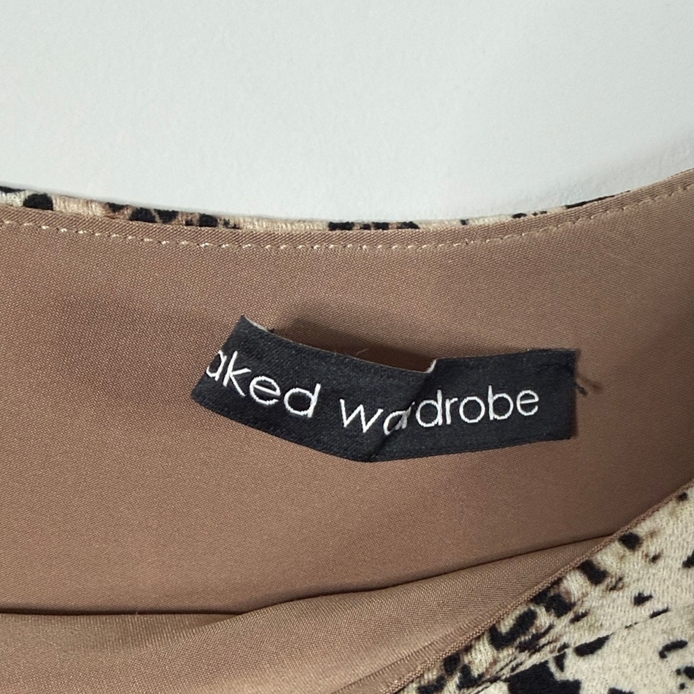 Naked Wardrobe Beige and Black Patterned Top - Picture 2 of 2